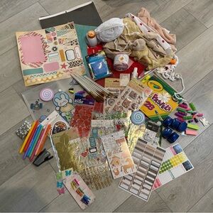 HUGE Crafting Lot - Stickers, Scrapbook, Junk Journal, Fabric, Yarn, Stationary!